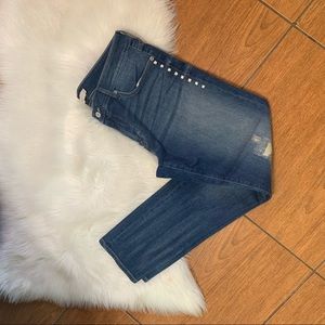 Levis 31 skinny jeans stretch studded distressed